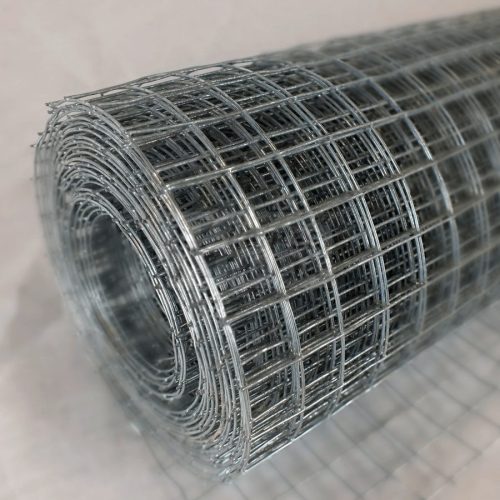 Horganyzott kalitka drótháló, kalitka rács 12,7 x 12,7mm,  0,5m x 25m