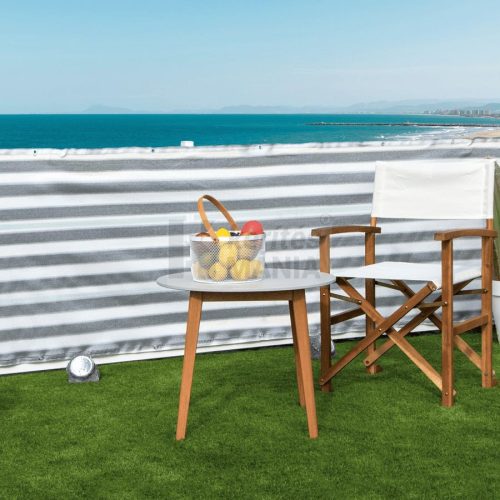 BALCONY CITY dekoratív, szőtt árnyékoló 0,9 x 3 m szürke-fekete