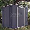 METALSHED CRETA kerti fém tároló ház 2,16 x 1,71 x 1,30 szürke, belső mérete: 2,03 x 1,51 x 1,18 cm