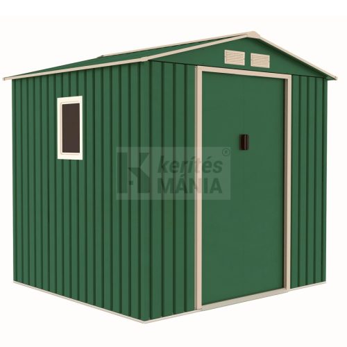 METALSHED MENORCA kerti fém tároló ház 2,14 x 2,05 x 1,94 zöld, belső mérete: 2,03 x 1,73 x 1,81 cm