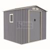 METALSHED MENORCA kerti fém tároló ház 2,14 x 2,05 x 1,94 szürke, belső mérete: 2,03 x 1,73 x 1,81 cm