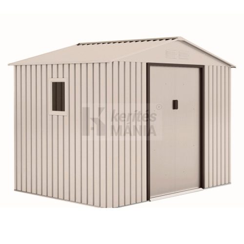 METALSHED MALLORCA kerti fém tároló ház 2,78 x 2,12 x 1,94 m fehér, belső mérete: 2,67 x 1,73 x 1,81 cm