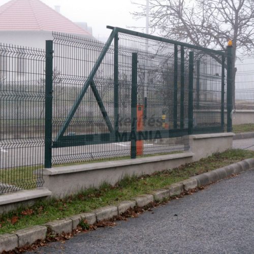 3D ipari úszókapu Horganyzott + Ral 6005 zöld