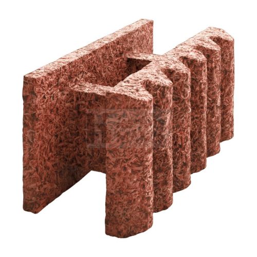 Fabeton zajvédő fal építő zsalu elem 30 cm vastag barna