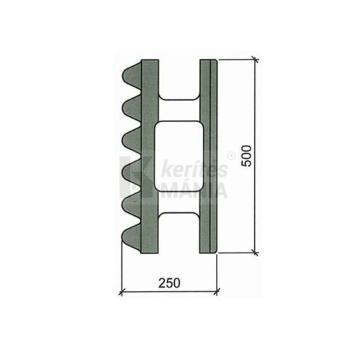 Fabeton zajvédő fal építő zsalu elem 30 cm vastag sárga