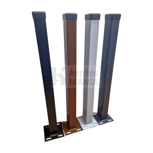 Kerítés mező oszlop 80 x 60 x 2 mm talplemez nélkül zöld