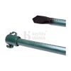 Pvc bevonatú acéloszlop műanyag rácshoz, zöld 120 cm hosszú