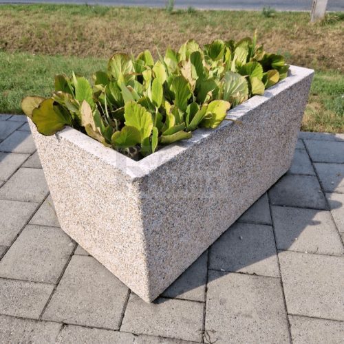 Beton virágtartó láda 100 x 50 x 50 cm, Párizs finommosott