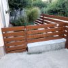 Lapraszerelt kerítésmező 66 cm magas aranytölgy