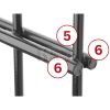2D Kerítés tábla, huzal 6-5-6mm , 243 cm magas, ral 7016 antracit