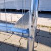Mobil kerítés tábla RT38,  íves felső sarokkal, horganyzott, erősített