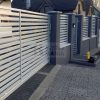 Indiana modern acél úszókapu 101 cm magas, antracit