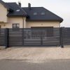 Indiana modern acél úszókapu 101 cm magas, antracit